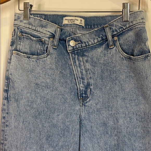Abercrombie & Fitch The 90s Straight Ultra High-Rise Jeans Crossover Size 28 L - Picture 4 of 9